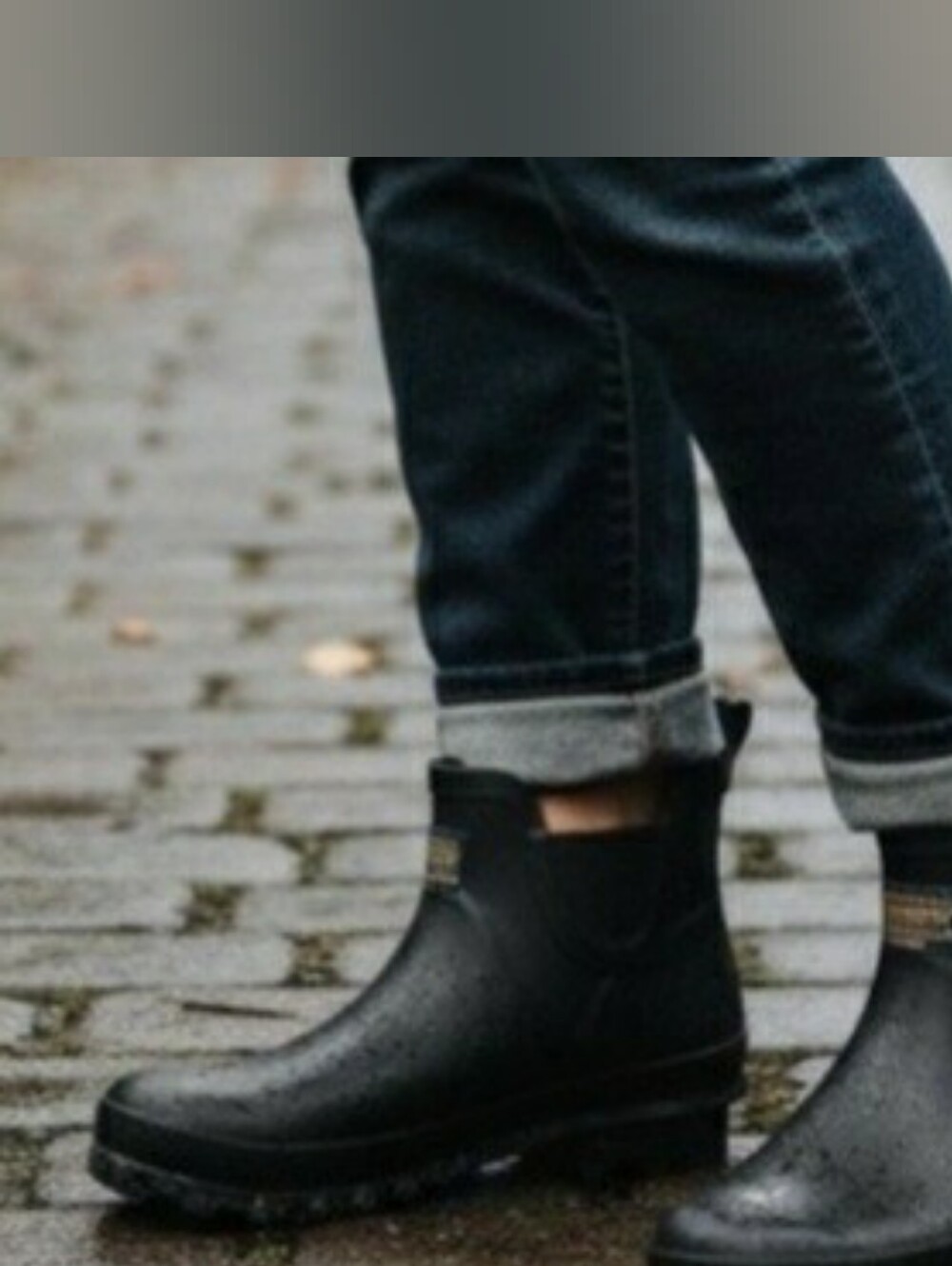 Pendleton Chelsea Rain Boots Black Rubber Ankle Boots Fleece Lined Size 10